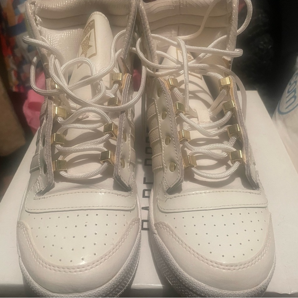 Adidas White High-Top Sneakers